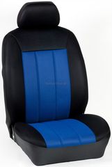 (R1-R4) Πλήρες Σετ Καλύμματα Καθισμάτων Αυτοκινήτου Τρυπητά Αεριζόμενα R' Χρώματος Μπλέ Ρουά-Μαύρο | Pancarshop