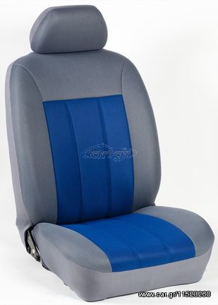 (R1-R5) Πλήρες Σετ Καλύμματα Καθισμάτων Αυτοκινήτου Τρυπητά Αεριζόμενα R' Χρώματος Μπλέ Ρουά-Γκρί | Pancarshop
