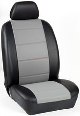 (D5-D4) Πλήρες Σετ Καλύμματα Καθισμάτων Αυτοκινήτου από Δερματίνη D Χρώματος Γκρί του Πάγου-Μαύρο | Pancarshop