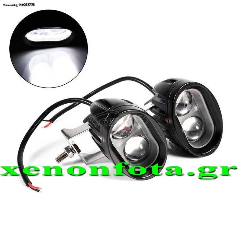 Προβολάκι LED Νέας Τεχνολογίας Cree 6D Οβάλ Καρφί 12-30V 20W τιμή τεμαχίου....SoundStreet....