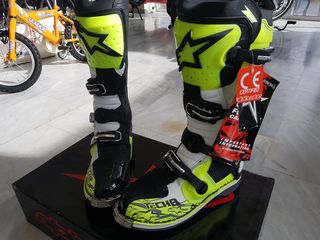 ΜΠΟΤΕΣ ALPINESTARS TECH 8 ENDURO -MOTO CROSS WHITW BLACK YALLOW  FLUO ΣΕ ΟΛΑ ΤΑ ΝΟΥΜΕΡΑ