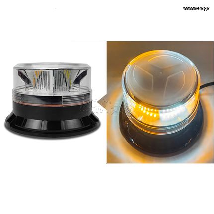 Φάρος LED 12V/24V 36Watt Πορτοκαλί φωτισμός με μαγνήτη Strobo Κωδικός ST1001..Sound☆Street.....