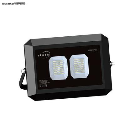 Προβολέας LED 100W 6000Κ ATMAN IP66 - Ψυχρό (5000-6500Κ)