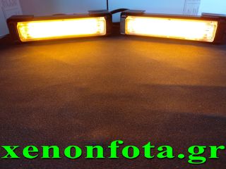 Μπάρες LED COB 12V-24V 20 Watt Πορτοκαλί φωτισμός Κωδικός XF646....Sound☆Street....