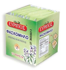 Φασκόμηλο Εύριπος 10 Φάκελα Φυσικό Ελληνικό Τονωτικό Προϊόν Άριστης Ποιότητος