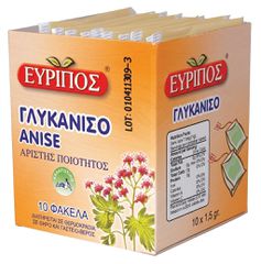 Τσάι Γλυκάνισο Εύριπος 10 Φάκελα Φυσικό Χαλαρωτικό Προϊόν Άριστης Ποιότητος