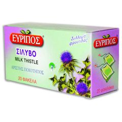 Σίλυβο Γαϊδουράγκαθο Εύριπος 20 φάκελα 0.84oz Φυσικό Ελληνικό Τσάι Άριστης Ποιότητος