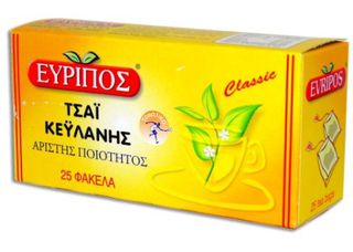 Κλασικό Μαύρο Τσάι Κεϋλάνης Εύριπος 25 Φάκελα Φυσικό τονωτικό