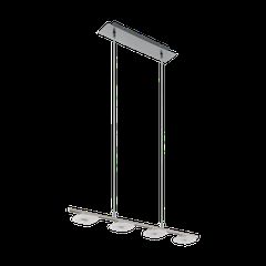 Κρεμαστό Φωτιστικό LED 4x4W Σε Νίκελ Και Λευκό Χρώμα M74,5 Eglo Litago