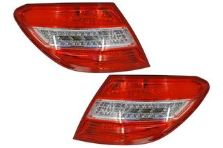 ΦΑΝΑΡΙΑ ΠΙΣΩ LED ΓΙΑ Mercedes Benz C-Class W204 (2006-2010) Red / Crystal 