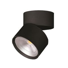 Φωτιστικό οροφής LED PLUS μαύρο κινητό κύλινδρος ισχύος 15W 4000K ενδιάμεσο φως δέσμης 90° 1275lm