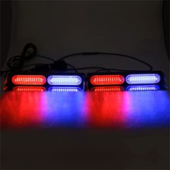 Φωτιστικό σώμα LED 12V 24V Διπλό Strobo με βεντούζες Κόκκινο Mπλε χρώμα Κωδικός ST2505....SoundStreet.....