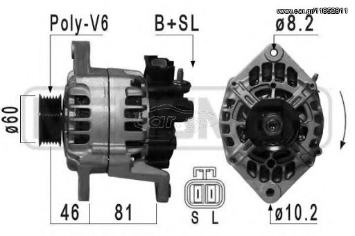 ΔΥΝΑΜΟΣ NISSAN ALMERA N16 (12V - 80A)