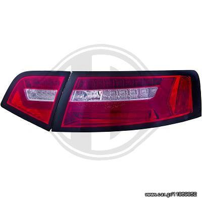 AUDI A6 C6 ΦΑΝΑΡΙΑ ΠΙΣΩ LED ΛΕΥΚΑ-ΚΟΚΚΙΝΑ / WHITE-RED