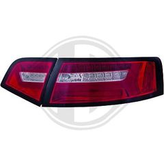 AUDI A6 C6 ΦΑΝΑΡΙΑ ΠΙΣΩ LED ΦΥΜΕ-ΚΟΚΚΙΝΑ / TINTED-RED