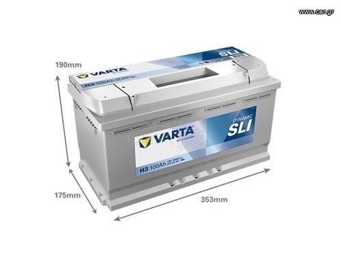 Μπαταρία VARTA H3 DYNAMIC SLI 100AH 600402093...SoundStreet....