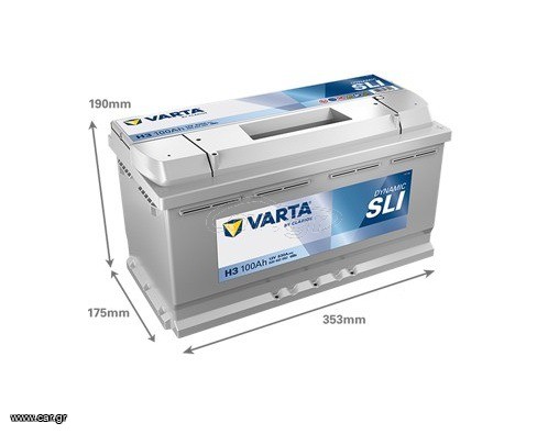 Μπαταρία VARTA H3 DYNAMIC SLI 100AH 600402093.....SoundStreet.....