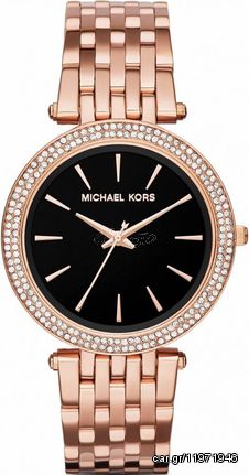 MICHAEL KORS Darci Rose Gold-Tone With Black Dial Ladies Watch MK3402