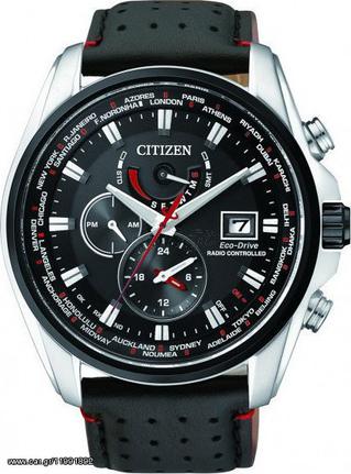 Citizen Promaster Eco-Drive Radio Controlled Black Leather Strap AT9036-08E