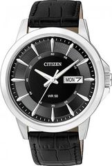 CITIZEN Classic Black Dial Black Leather Strap BF2011-01E