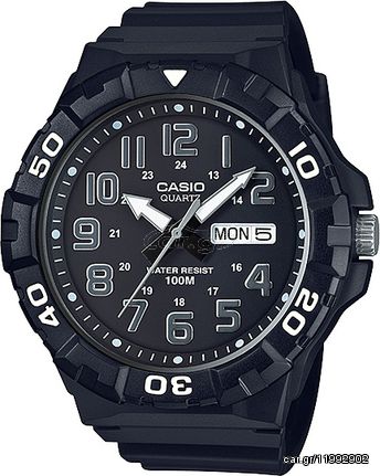 CASIO Collection Black Rubber Strap MRW-210H-1AVEF