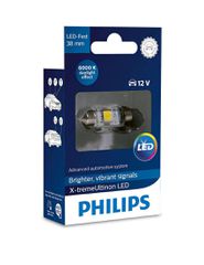 Led Philips Festoon 38mm 6000K 12V X-treme Ultinon Gen2 Κωδικός 128596000KX1...SoundStreet...