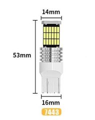 Led χωρίς κάλυκα Τ20 45LED 7443 21/5W Κωδικός ST6008...SoundStreet...