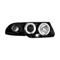 Φανάρια DECTANE Angel Eyes Opel Astra F 91-94 (Μαύρο) Λάμπες H1, Φλας, Με διπλό δαχτυλίδι Angel E..