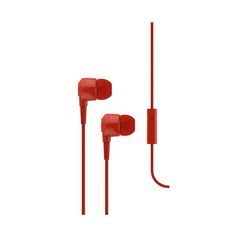 J10 In-Ear Headphones with Microphone, Red