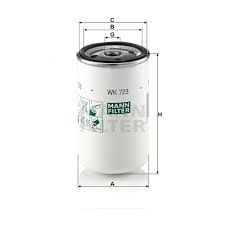 Φίλτρο καυσίμου WK723 MANN FILTER [ΤΙΜΗ ΜΕ ΦΠΑ] 