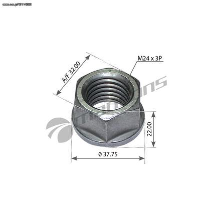 Παξιμάδι Μπουλονιού VOLVO - Renault 32mm Καρέ [Τιμή Με ΦΠΑ]