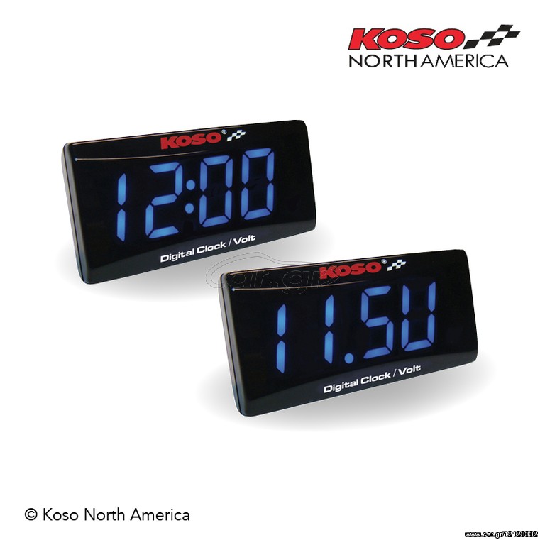 Super Slim Style Clock & Volt Meter