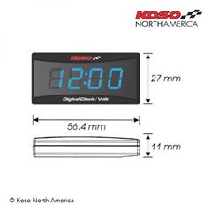 Super Slim Style Clock & Volt Meter-thumb-2