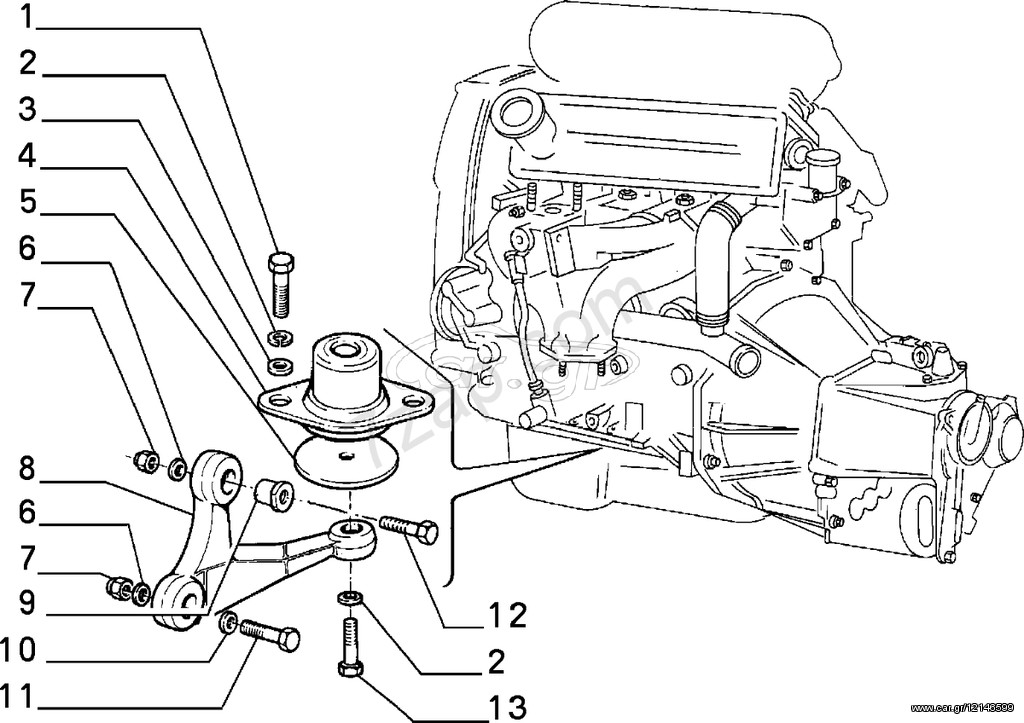 Fiat Uno, βάση σαζμάν, καινούργια, γνήσια- 7622921