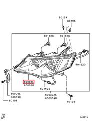 ΗΜΙΦΑΝΟΣ LH ΚΑΙΝ. MITSUBISHI 8301B941MK0 MITSUBISHI OUTLANDER