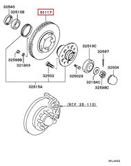 ΔΙΣΚΟΣ ΦΡΕΝΩΝ ΕΜΠΡ. ΚΑΙΝ. MITSUBISHI MB895464MK0 MITSUBISHI L300 MITSUBISHI L400