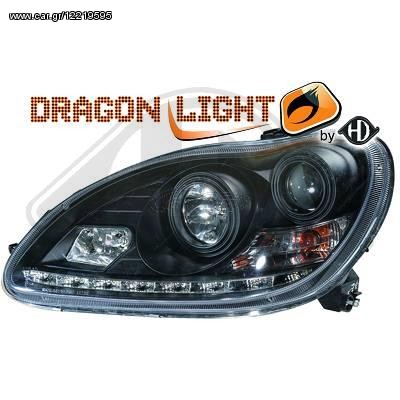 MERCEDES S CLASS W220 DAYLIGHT XENON BLACK / ΜΑΥΡΑ