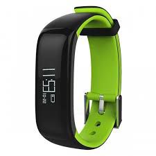 P1 Smartband για Παρακολούθηση αρτηριακή πίεση, βηματόμετρο, καρδιακούς παλμούς για iOS Android Green