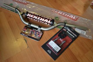RENTHAL FAT-BAR KIT TWINWALL,BAR MOUNTS & RENTHAL GRIPS