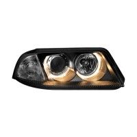 Φανάρια DECTANE Angel Eyes VW Passat 3BG 00-04 (Μαύρο) Λάμπες H7, Δαχτυλίδι Angel