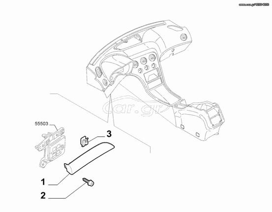 ΠΛΑΣΤΙΚΟ ΚΑΛΥΜΑ ΚΟΝΣΟΛΑ ΤΑΜΠΛΟ ALFA ROMEO -  ALFA 159 