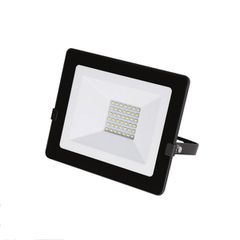 Προβολέας LED-SMD slim 30W 230V με φωτοκύτταρο 4000Κ ενδιάμεσο φως IP65 σε μαύρο χρώμα