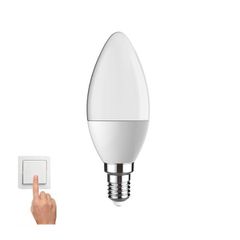 Λάμπα led C37 κεράκι 7W Ε14 4000k ενδιάμεσο λευκό φως με ρύθμιση έντασης φωτός σε 3 στάδια