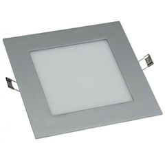 Led panel slim φωτιστικό χωνευτό τετράγωνο ασημί 26W 230V ψυχρό λευκό φώς 6000Κ 1900lumen