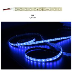 Led ταινία 5m 14,4W/m 24VDC μπλε φως λευκή αυτοκόλλητη στεγανή IP54 ιδανική για εξωτερικούς χώρους
