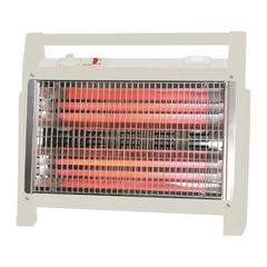 Θερμάστρα χαλαζία λευκή 1600W 220-240V 50/60Hz με λαβές μεταφοράς για χώρους μέχρι 25m²