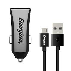 Universal φορτιστής αυτοκινήτου ENERGIZER με 2 εξόδους USB 3.4A και αποσπώμενο καλώδιο Micro-USB