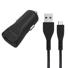 Universal φορτιστής αυτοκινήτου με έξοδο USB 1A & αποσπώμενο καλώδιο USB A Micro USB