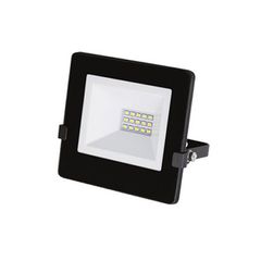 Προβολέας LED-SMD slim 10W 230V με φωτοκύτταρο 4000Κ ενδιάμεσο φως IP65 σε μαύρο χρώμα