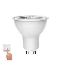 Λάμπα led GU10 6W 4000k ενδιάμεσο λευκό φως 440lm δέσμης 36° με δυνατότητα ρύθμισης έντασης φωτός